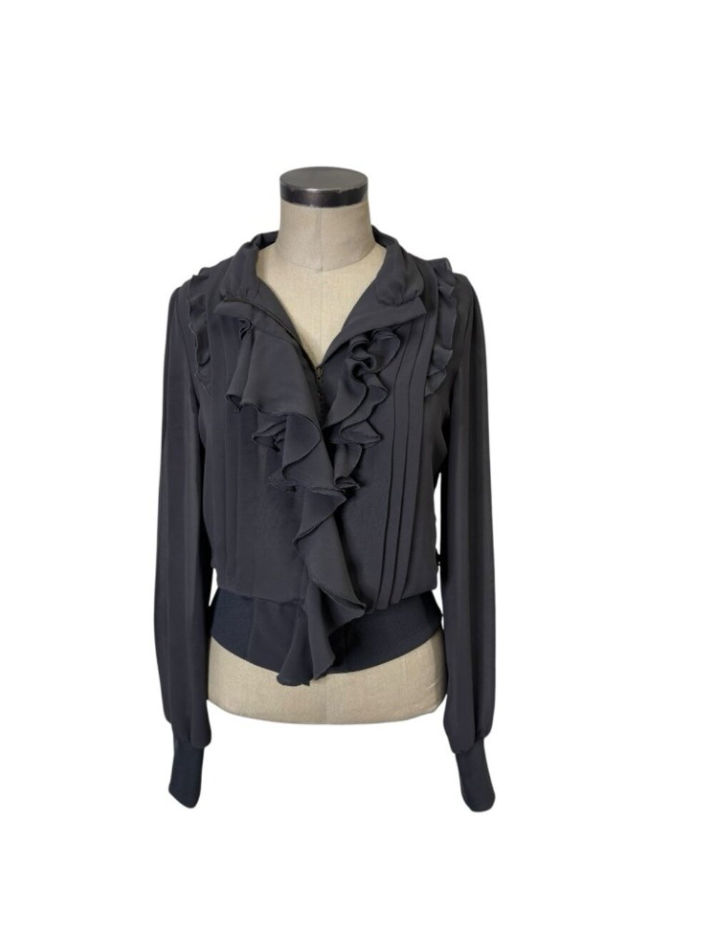 Express Chiffon Ruffle Poet Blouse 8 - Picture 9 of 9
